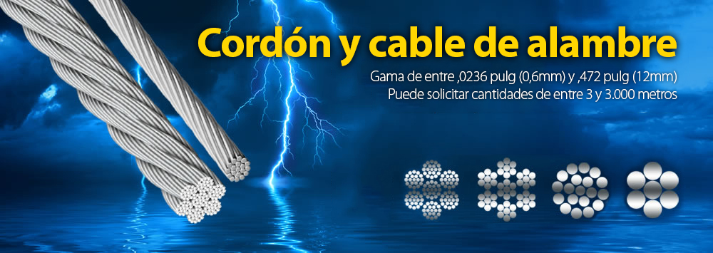 Cordón y cable de alambre